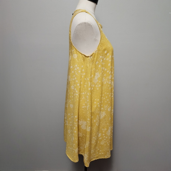 Altar'd State Dresses Altard State Mustard White Floral Embroidered